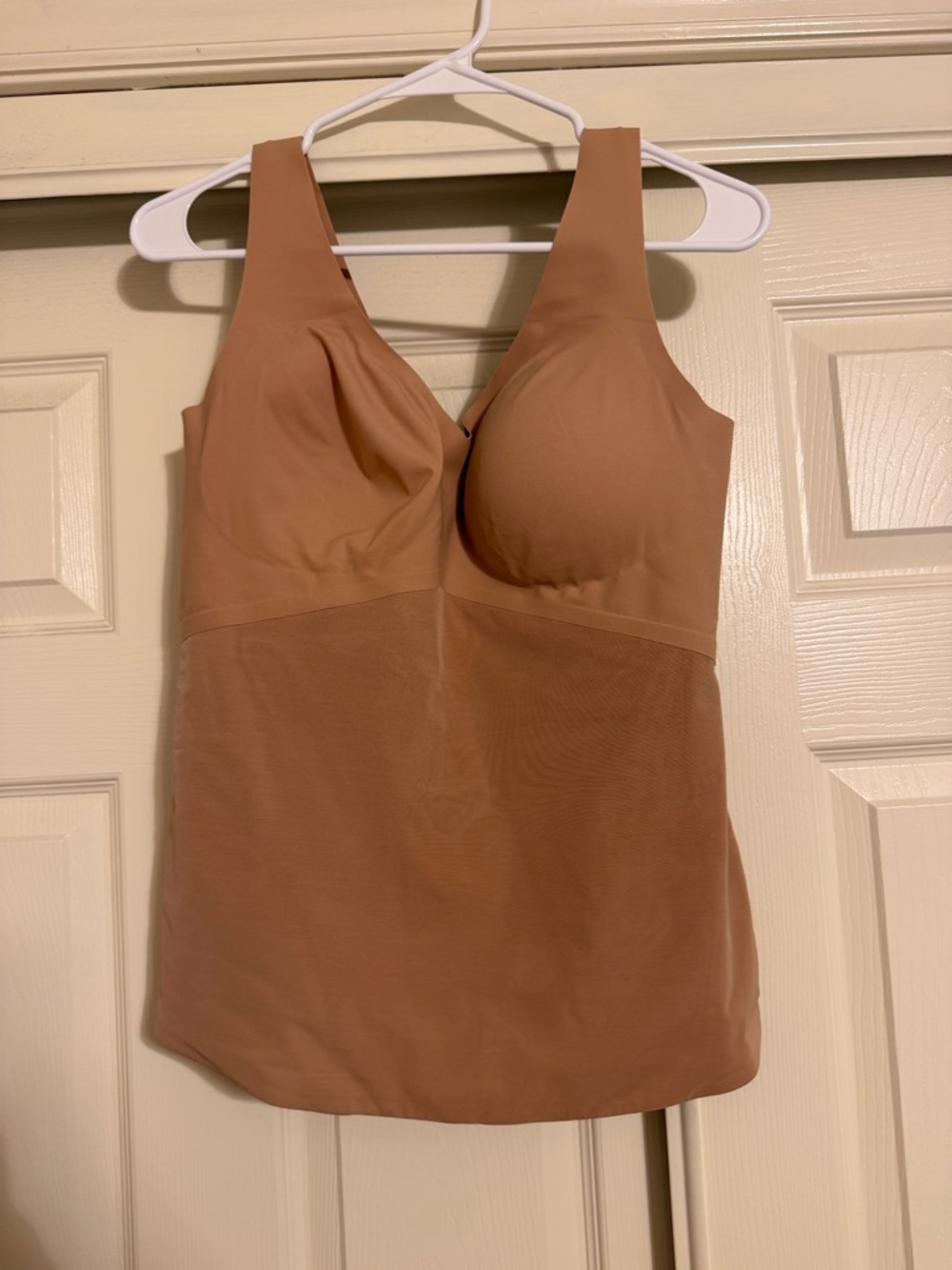 Honeylove Liftwear Tank Top Womens 1X Tan Wide Strap Medium Support Shapewear